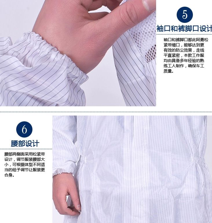 防靜電工作服-腰部設(shè)計