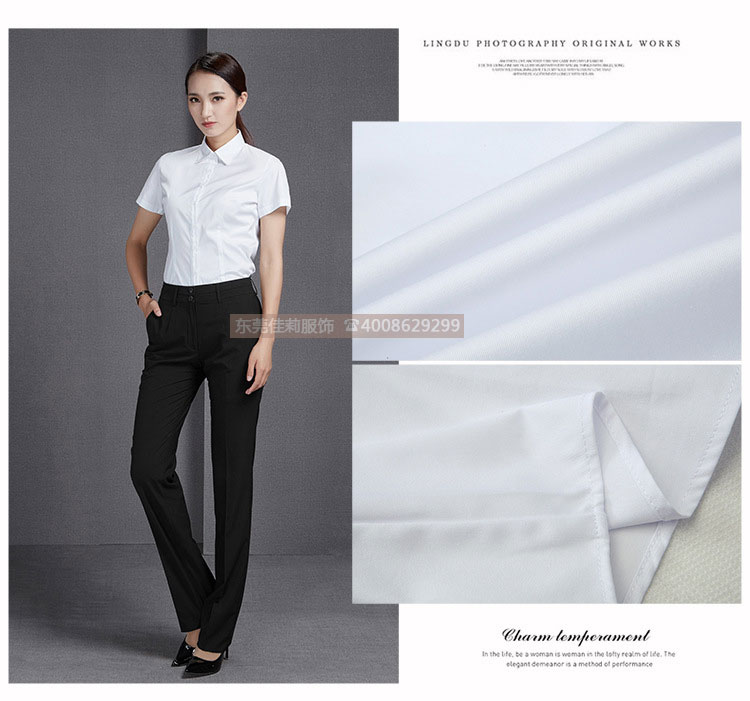 優(yōu)質辦公室女士短袖襯衫-效果圖