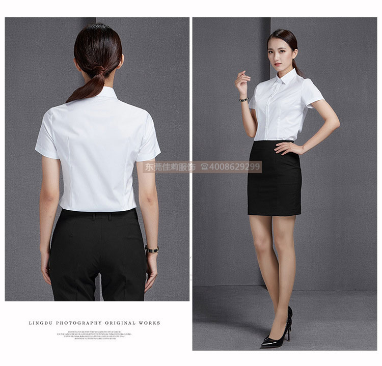 優(yōu)質辦公室女士短袖襯衫-平鋪